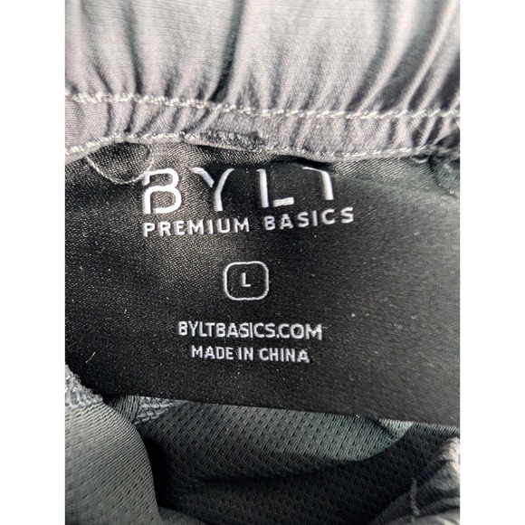 BYLT Shorts Mens L Gray Chino Premium Basic Lined 5.5" Inseam Casual Zip Pockets - Picture 8 of 12